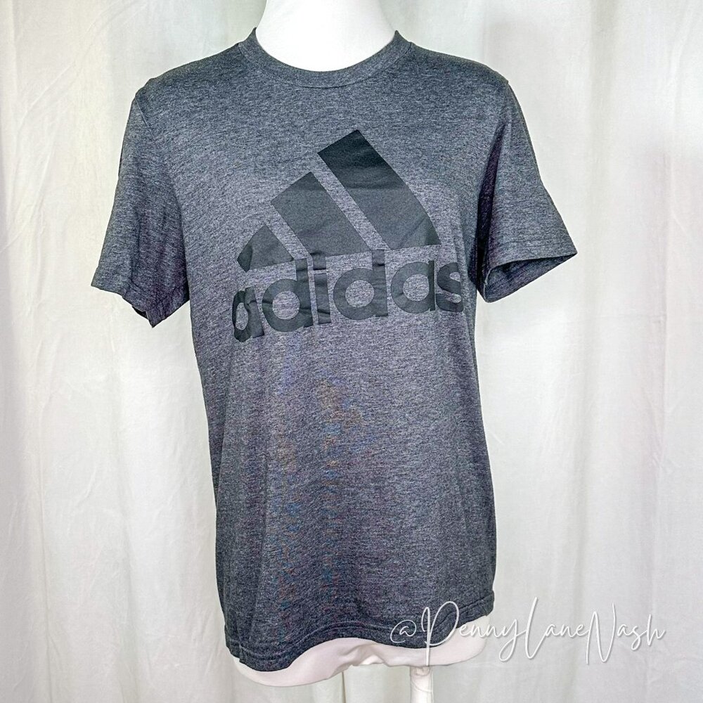 Adidas Amplifier Badge Of Sport Classic Logo T-Shirt Dark Gray - Picture 2 of 7
